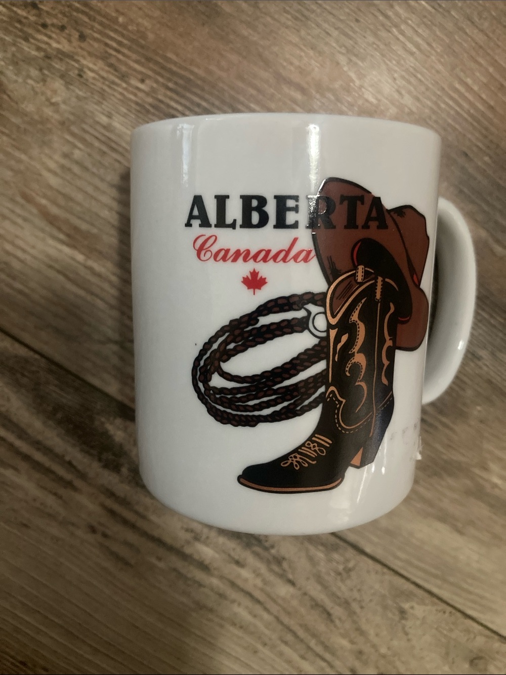 Alberta Canada Boots Lasso Cowboy Hat Souvenir Coffee Tea Mug Cup